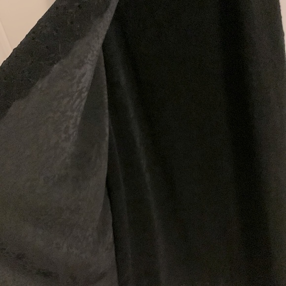 New Never Worn Eyelet Velvet Crochet Long Skirt, Stretch Waistband - Picture 11 of 12